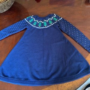 Girls Size 8 Hanna Andersson Blue Christmas Dress